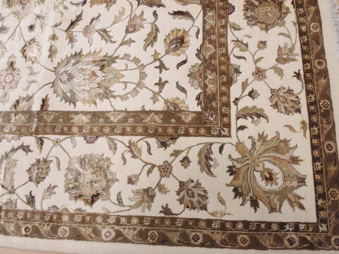 Kashan White Hand Knotted 100 X 145  Area Rug 100-25296 Image 19
