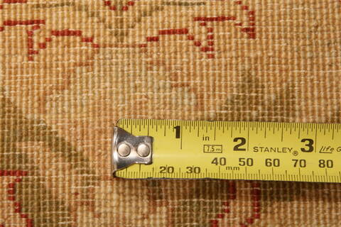 Agra Beige Hand Knotted 103 X 143  Area Rug 100-25304 Image 7
