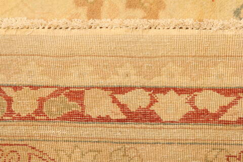 Agra Beige Hand Knotted 103 X 143  Area Rug 100-25304 Image 8