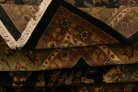 Kashan Multicolor Hand Knotted 101 X 1310  Area Rug 100-25309 Image 5