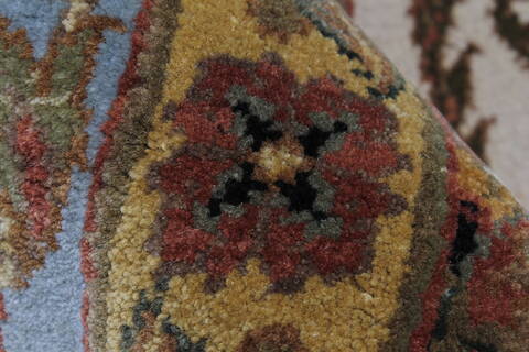 Agra Beige Hand Knotted 90 X 120  Area Rug 250-25320 Image 11