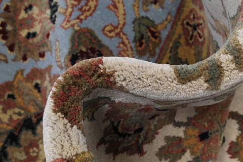 Agra Beige Hand Knotted 90 X 120  Area Rug 250-25320 Image 13