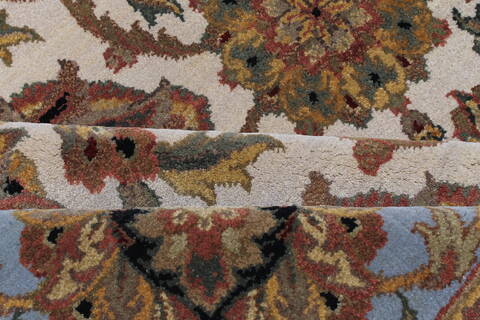 Agra Beige Hand Knotted 90 X 120  Area Rug 250-25320 Image 2