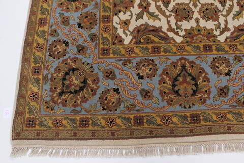 Agra Beige Hand Knotted 90 X 120  Area Rug 250-25320 Image 7