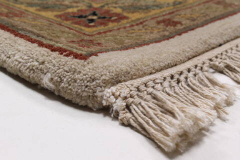 Agra Beige Hand Knotted 90 X 120  Area Rug 250-25320 Image 8