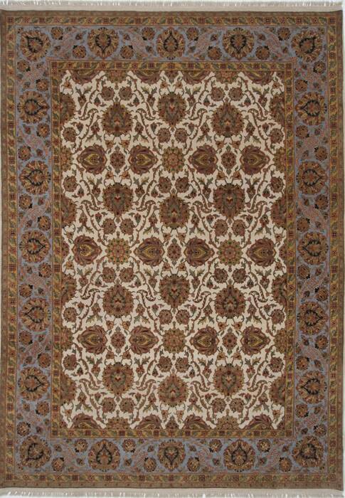 Agra Beige Hand Knotted 90 X 120  Area Rug 250-25320 Image 0