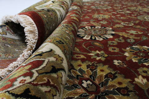 Kashan Beige Hand Knotted 810 X 122  Area Rug 250-25324 Image 11