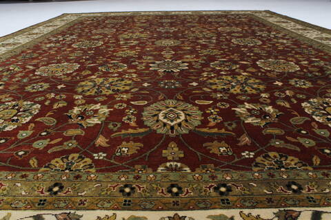 Kashan Beige Hand Knotted 810 X 122  Area Rug 250-25324 Image 15