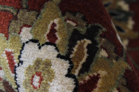 Kashan Beige Hand Knotted 810 X 122  Area Rug 250-25324 Image 9