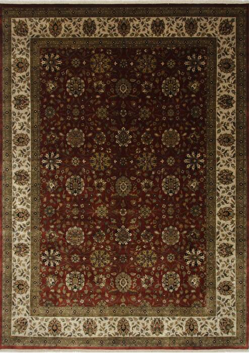 Kashan Beige Hand Knotted 810 X 122  Area Rug 250-25324 Image 0