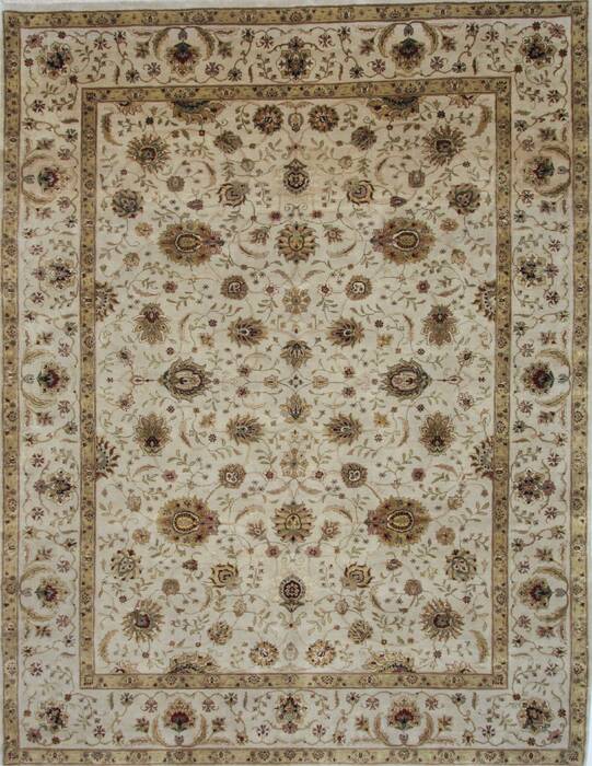 Kashan Beige Hand Knotted 92 X 1111  Area Rug 250-25325 Image 0