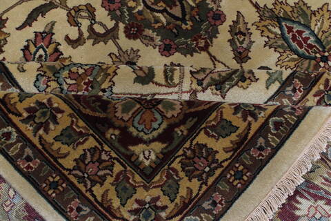 Kashmar Beige Hand Knotted 811 X 119  Area Rug 250-25326 Image 1