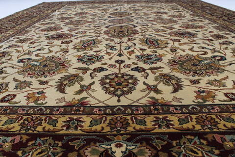 Kashmar Beige Hand Knotted 811 X 119  Area Rug 250-25326 Image 3