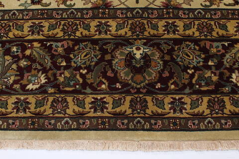 Kashmar Beige Hand Knotted 811 X 119  Area Rug 250-25326 Image 4