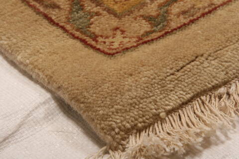 Kashan Beige Hand Knotted 101 X 1311  Area Rug 100-25329 Image 4