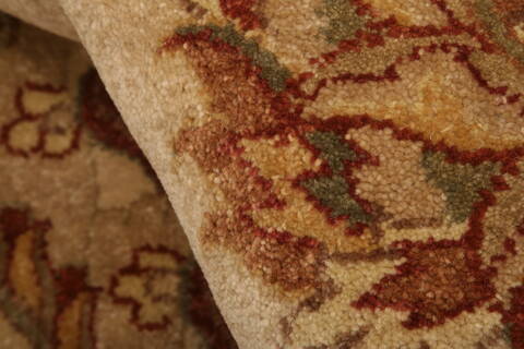 Kashan Beige Hand Knotted 101 X 1311  Area Rug 100-25329 Image 5