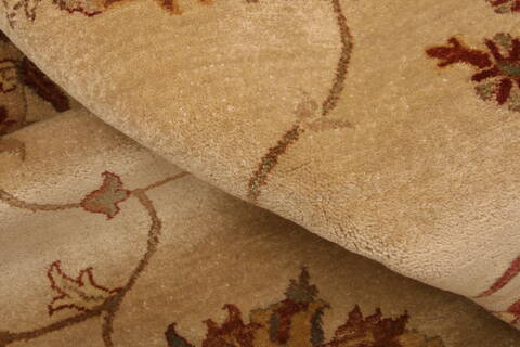 Kashan Beige Hand Knotted 101 X 1311  Area Rug 100-25329 Image 6