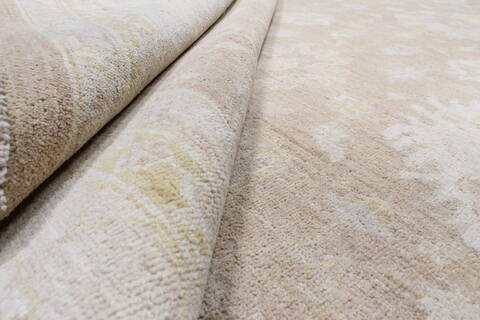 Chobi Beige Hand Knotted 811 X 120  Area Rug 250-25330 Image 12