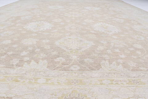 Chobi Beige Hand Knotted 811 X 120  Area Rug 250-25330 Image 3