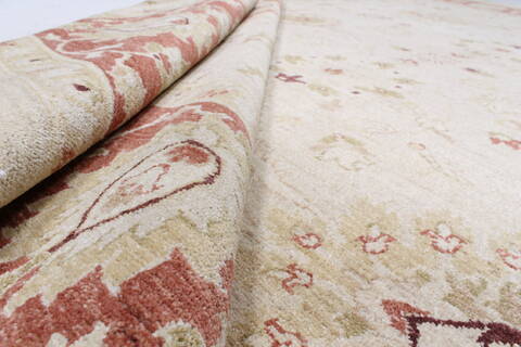 Chobi Beige Hand Knotted 811 X 1111  Area Rug 250-25331 Image 2
