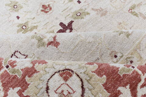 Chobi Beige Hand Knotted 811 X 1111  Area Rug 250-25331 Image 4