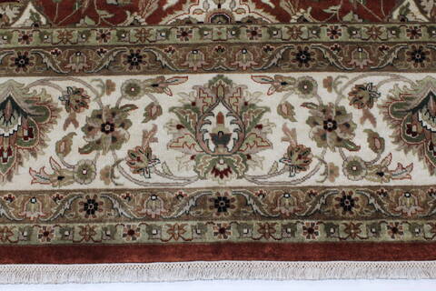 Tabriz Beige Hand Knotted 91 X 1110  Area Rug 250-25340 Image 1