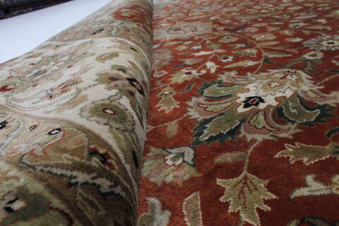 Tabriz Beige Hand Knotted 91 X 1110  Area Rug 250-25340 Image 9