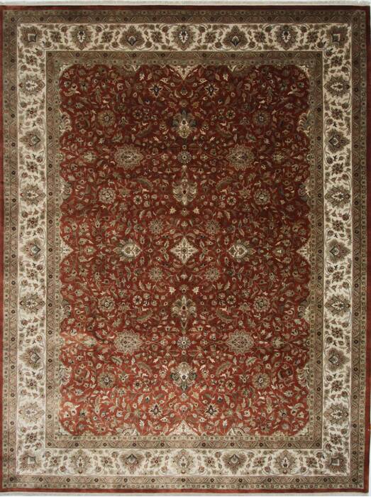 Tabriz Beige Hand Knotted 91 X 1110  Area Rug 250-25340 Image 0