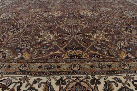 Kashmar Beige Hand Knotted 811 X 123  Area Rug 250-25342 Image 12