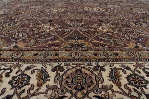 Kashmar Beige Hand Knotted 811 X 123  Area Rug 250-25342 Image 1