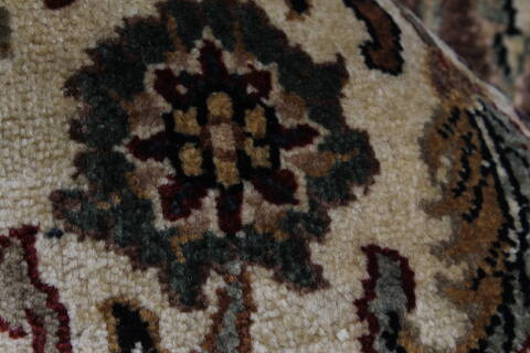 Kashmar Beige Hand Knotted 811 X 123  Area Rug 250-25342 Image 9