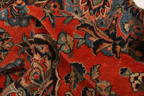 Kashan Red Hand Knotted 101 X 134  Area Rug 100-25344 Image 3