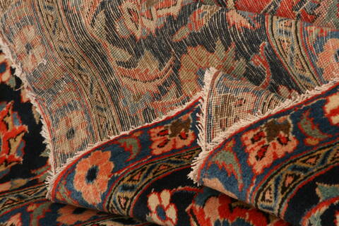 Kashan Red Hand Knotted 101 X 134  Area Rug 100-25344 Image 5