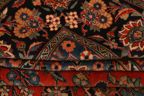 Kashan Red Hand Knotted 101 X 134  Area Rug 100-25344 Image 6