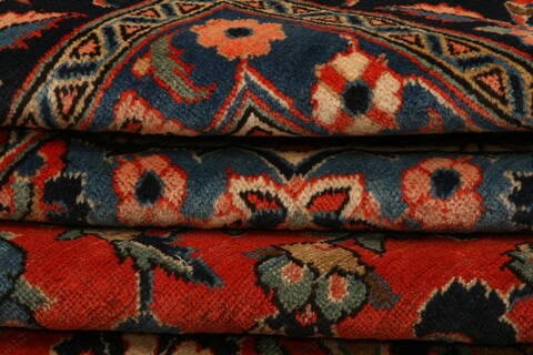 Kashan Red Hand Knotted 101 X 134  Area Rug 100-25344 Image 7