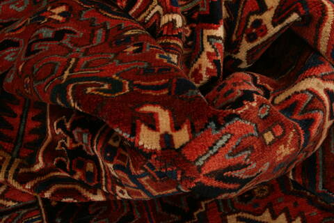 Heriz Red Hand Knotted 109 X 134  Area Rug 100-25443 Image 2