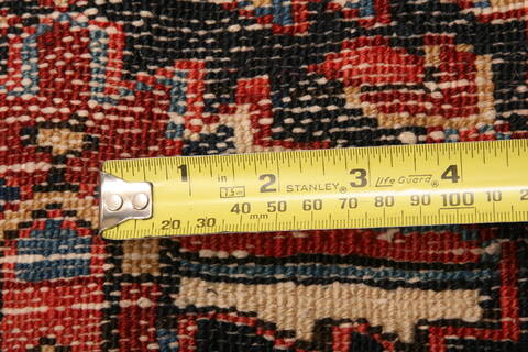 Heriz Red Hand Knotted 109 X 134  Area Rug 100-25443 Image 7