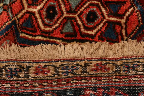 Heriz Red Hand Knotted 109 X 134  Area Rug 100-25443 Image 8