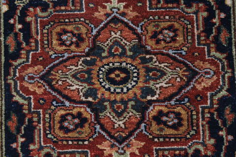 Serapi Blue Hand Knotted 20 X 40  Area Rug 250-25463 Image 4