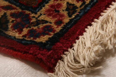 Mashad Red Hand Knotted 116 X 159  Area Rug 100-25514 Image 1