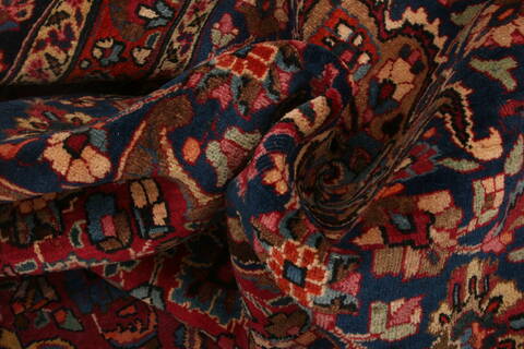 Mashad Red Hand Knotted 116 X 159  Area Rug 100-25514 Image 8