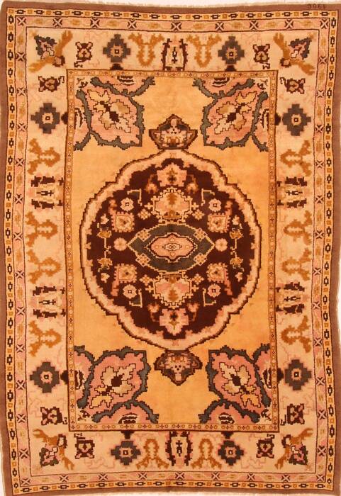 Tabriz Beige Hand Knotted 66 X 94  Area Rug 100-25520 Image 0