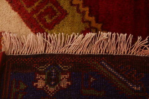 Gabbeh Red Runner Hand Knotted 43 X 112  Area Rug 100-25534 Image 8