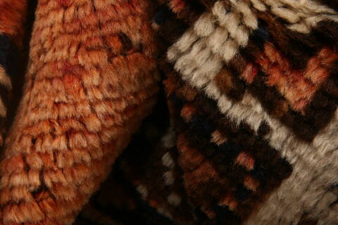 Kurdi Orange Runner Hand Knotted 47 X 118  Area Rug 100-25542 Image 1