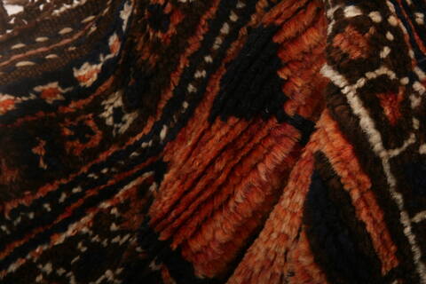 Kurdi Orange Runner Hand Knotted 47 X 118  Area Rug 100-25542 Image 2