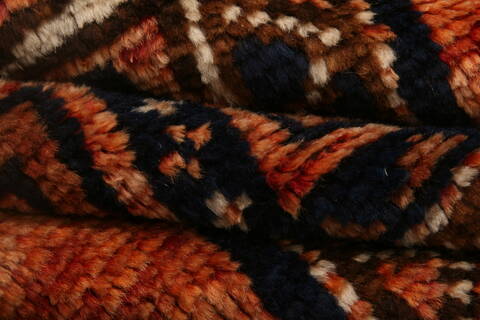 Kurdi Orange Runner Hand Knotted 47 X 118  Area Rug 100-25542 Image 5