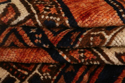 Kurdi Orange Runner Hand Knotted 47 X 118  Area Rug 100-25542 Image 6