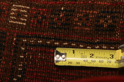 Kurdi Orange Runner Hand Knotted 47 X 118  Area Rug 100-25542 Image 7