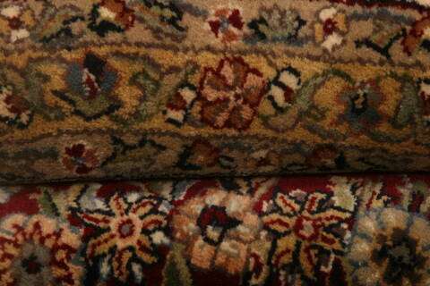 Agra Red Round Hand Knotted 710 X 711  Area Rug 100-25556 Image 5