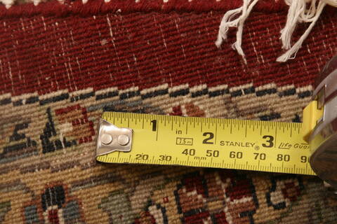 Agra Red Round Hand Knotted 710 X 711  Area Rug 100-25556 Image 7